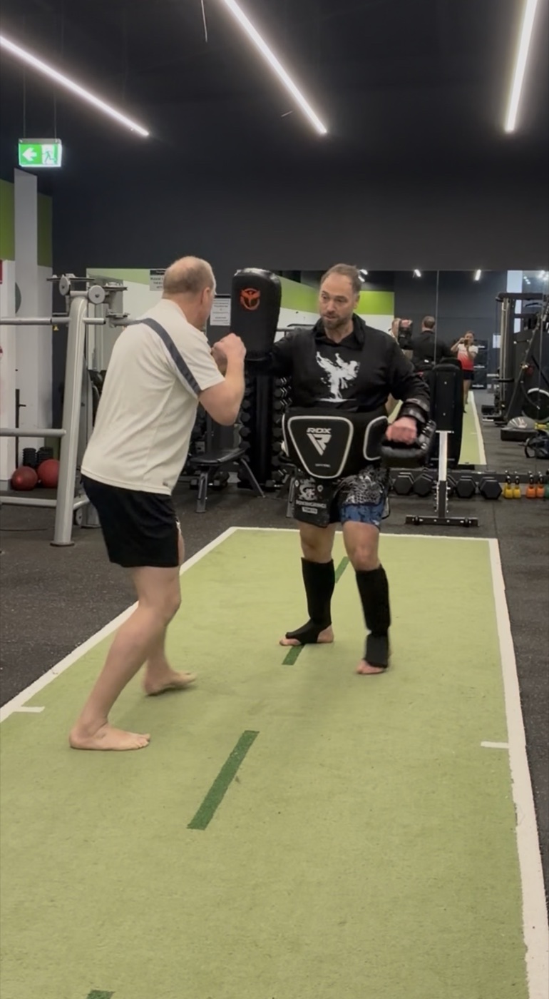 Dave Stennett coaching martial arts for fitness at Thornleigh gym